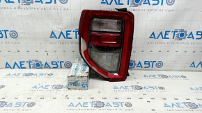 The left headlight of a 2021 Ford Bronco Sport has a broken glass.