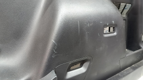 Right arch trim for a 2021-2025 Ford Bronco Sport, black, with hooks, scratches, and wear.