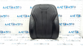 Driver's seat back upholstery for BMW X5 F15 14-18, black Dakota leather, heated, cracked, dents