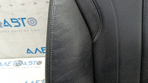 Driver's seat back upholstery for BMW X5 F15 14-18, black Dakota leather, heated, cracked, dents
