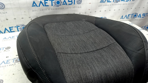 Upper driver's seat trim for Ford Bronco Sport 2021-25, heated, black and dark gray leather combination, ready to clean