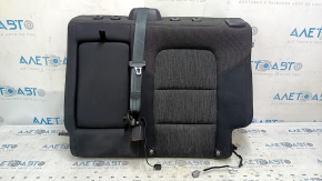 Left rear seat backrest for Ford Bronco Sport 2021-25 without AIRBAG, with armrest and seat belt, black and dark gray combination leather