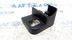 Front left passenger seat rail trim for a 2021-2025 Ford Bronco Sport, black, no cap, scratches