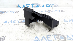 Front left passenger seat rail trim for a 2021-2025 Ford Bronco Sport, black, no cap, scratches