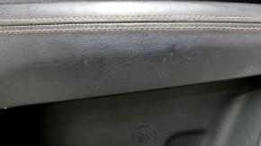Door trim card front left Jeep Compass 17-21 black, black leather armrest, brown stitching