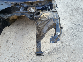Front left quarter panel of Audi A4 B9 17-20 on the body, blue