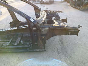 Front right quarter panel of the Audi A4 B9 17-20 on the body, blue