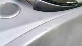 Door trim panel rear right complete BMW 3 F30 12-18 black, armrest and insert black leather, red stitching, chrome molding, dark wood trim, with backlight, needs cleaning, broken