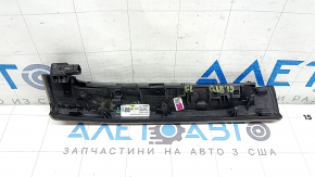 Left lower front panel trim for Audi Q8 19-25, gray-brown wood, with backlighting