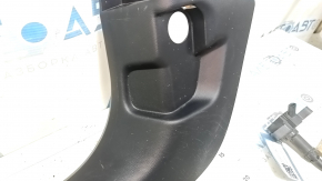 Front left door sill plate for a 2021-2025 Ford Bronco Sport, black, scuffs and scratches, needs cleaning.