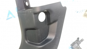 Front left door sill plate for a 2021-2025 Ford Bronco Sport, black, scuffs and scratches, needs cleaning.