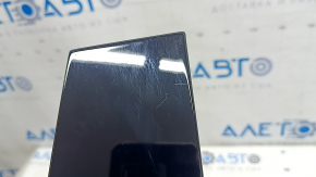 Left outer center pillar trim for Audi Q8 19-25, glossy black, scratches