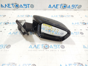 Right side mirror assembly BMW 3 G20 19-24 5-pin, turn signal, heated, BSM, Shadow-Line, black, cracked plastic