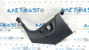 Left lower front pillar trim for Audi Q8 19-25, black, scratches