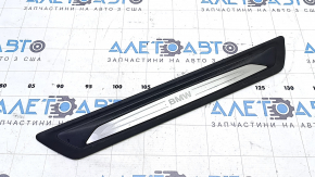 Front right outer door sill trim for BMW 3 F30 12-18, black with chrome