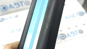 Rear right outer door sill trim for Audi Q8 19-25, black with chrome, scratches, broken fastener, dent