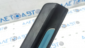Front right outer door sill trim for Audi Q8 19-25, black with chrome, scratches
