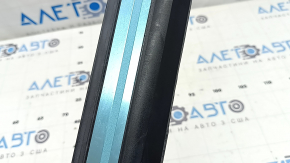 Front right outer door sill trim for Audi Q8 19-25, black with chrome, scratches