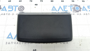 Audi Q8 19-25 center console trim, dark gray leather with chrome, scratches