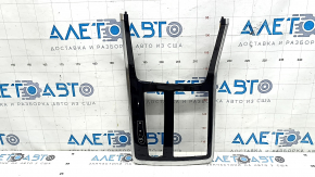 Upper center console trim for Audi Q8 19-25, glossy black with chrome, backlit, scratches