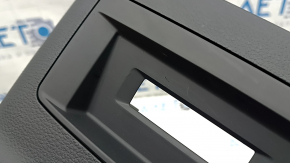 Rear center console trim for Audi Q8 19-25, black, with trim, scratches