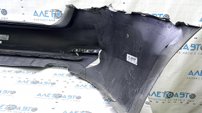 Bare rear bumper BMW 3 F30 16-18 without parking sensors, under the molding, torn