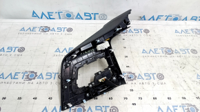 Kia Niro 17-22 HEV, PHEV center console trim, gray, gloss black, scratches, worn