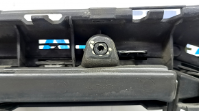 Audi Q8 19-23 gray radiator grill with chrome, without radar, with trim, cracks in fasteners, broken fastener, sand