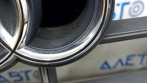 Audi Q8 19-23 gray radiator grill with chrome, without radar, with trim, cracks in fasteners, broken fastener, sand