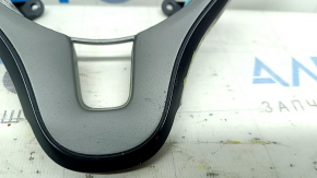 Kia Niro 2017-2019 chrome steering wheel cover, 2 pieces, scratches, crack in mount, broken fastener, worn chrome