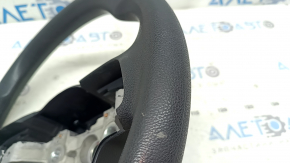 Kia Niro 17-19 HEV steering wheel, black rubber, no buttons, needs cleaning, worn