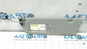 Left sun visor for Audi Q8 19-23, gray, without hook, with backlight, dry-cleanable