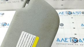Left sun visor for Audi Q8 19-23, gray, without hook, with backlight, dry-cleanable