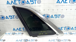 Rear left window, blind glass, Audi Q8 19-20, tinted with chrome molding, scratches