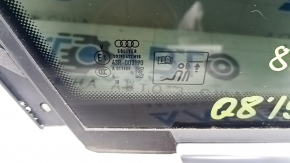Rear left window, blind glass, Audi Q8 19-20, tinted with chrome molding, scratches