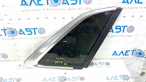 Rear right window, blind glass, Audi Q8 19-20, tinted with chrome molding, dent, scratches