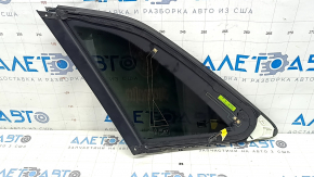Rear right window, blind glass, Audi Q8 19-20, tinted with chrome molding, dent, scratches