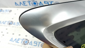Rear right window, blind glass, Audi Q8 19-20, tinted with chrome molding, dent, scratches