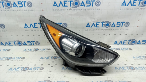 Kia Niro 17-19 HEV, PHEV, right front headlight assembly with bracket, halogen, LED DRL, without seal, scratches