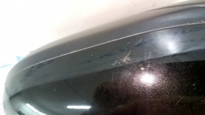 Left side mirror assembly Kia Niro 17-22, 3 pins, black, scratches, glue on the glass