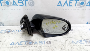 Right side mirror assembly Kia Niro 17-22, 3 pins, black, scratches, glue on the glass