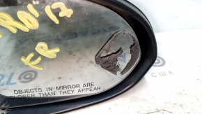 Right side mirror assembly Kia Niro 17-22, 3 pins, black, scratches, glue on the glass