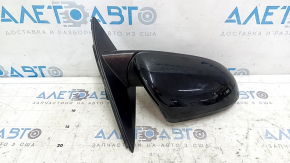 Right side mirror assembly Kia Niro 17-22, 3 pins, black, scratches, glue on the glass