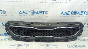 Kia Niro 17-19 HEV radiator grille, PHEV frame structure, gloss black with chrome molding, broken fasteners, scratches, sand