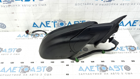 Right side mirror assembly for Audi Q8 19-25, 15 pins, heated, auto-dimming, BSM, backlight, turn signal, black, broken connector mount