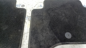 Set of Kia Niro 17-22 HEV floor mats, PHEV, black, cloth, dry-cleanable