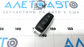 Audi Q8 19-25 key, 4 buttons, glossy black, worn, nicks, scratches