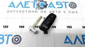 Audi Q8 19-25 key, 4 buttons, glossy black, worn, nicks, scratches