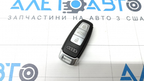 Audi Q8 19-25 key, 4 buttons, matte black with matte chrome