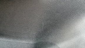 Door trim panel, rear left, Audi Q8 19-25, black leather, no curtain, black leather armrest, with speaker trim, with wood insert, with backlight, with handle, worn, butt